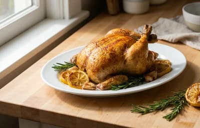 Whole Roasted Chicken with Rosemary and Lemon