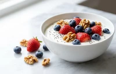 Greek Yogurt Bowl with Berries and Walnuts