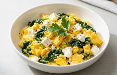 Spinach Feta Scramble