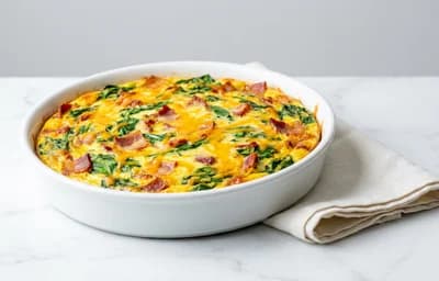 Crustless Quiche with Bacon and Spinach