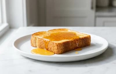 White Toast with Honey