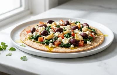 Flatbread Pizza with Feta and Olives