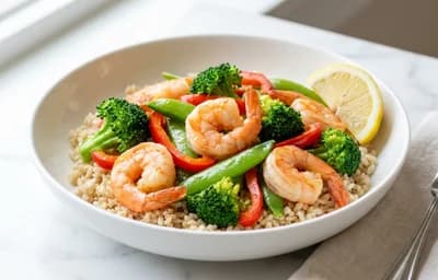 Shrimp Stir-Fry with Brown Rice