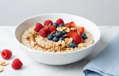 Steel-Cut Oats with Berries and Almonds