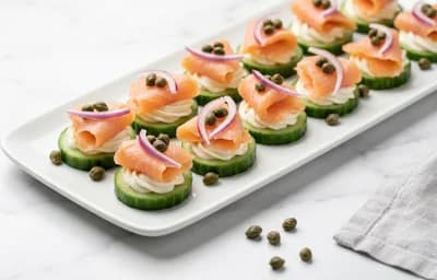 Smoked Salmon Cucumber Bites