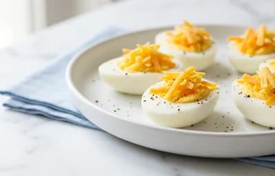Hard-Boiled Eggs with Cheddar