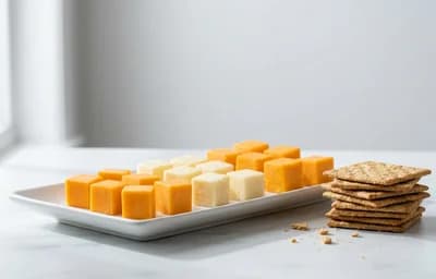 Cheese Cubes with Crackers