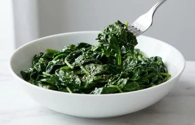 Sautéed Frozen Spinach