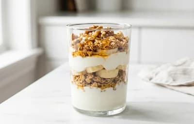 Yogurt Parfait with Banana and Granola