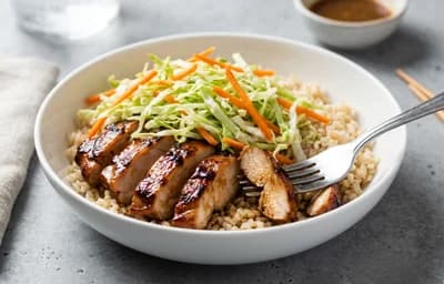 Tamari Ginger Chicken and Rice Bowl