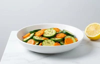 Steamed Zucchini and Carrots