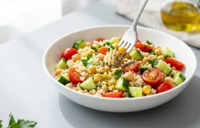 Mediterranean Quinoa Chickpea Bowl