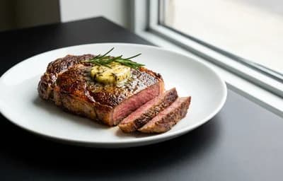 Pan-Seared Sirloin Steak with Herb Butter
