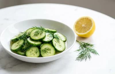 Cucumber Slices with Dill