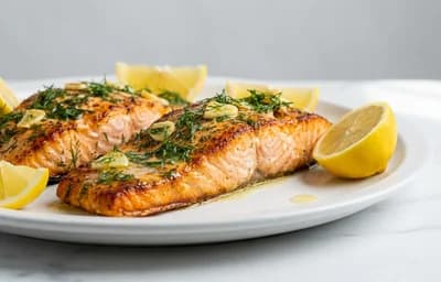 Baked Salmon with Butter and Dill