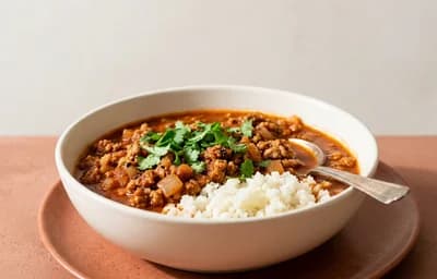 Turkey Chili with Cauliflower Rice