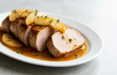 Pork Tenderloin with Apple-Mustard Pan Sauce