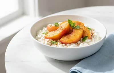 Cottage Cheese with Peach