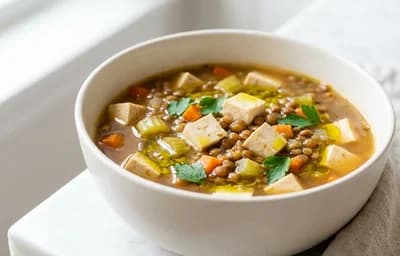 Lentil Soup with Tofu