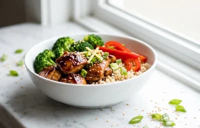Soy-Ginger Chicken and Rice Bowl