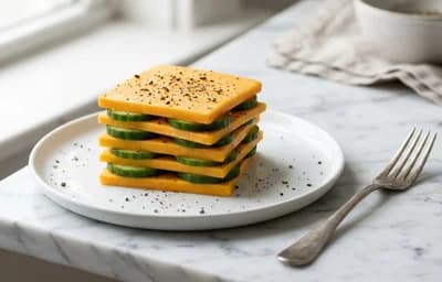 Sliced Cheddar and Cucumber