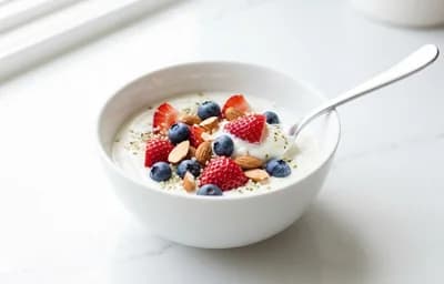 Greek Yogurt with Mixed Berries and Almonds