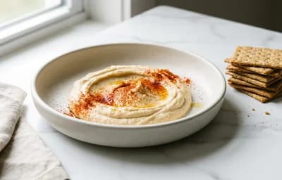 Whole-Grain Crackers with Hummus