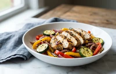 Grilled Chicken and Roasted Vegetable Salad