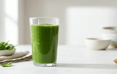 Green Smoothie with Spinach and Ginger