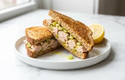 Tuna Salad Sandwich with Olive Oil and Lemon