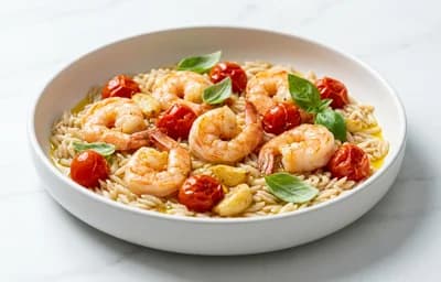 Sheet-Pan Shrimp with Orzo