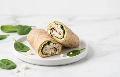 Turkey Hummus and Feta Wrap