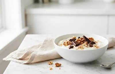 Greek Yogurt with Walnuts and Dark Chocolate