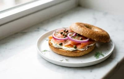 Smoked Salmon and Cream Cheese Bagel