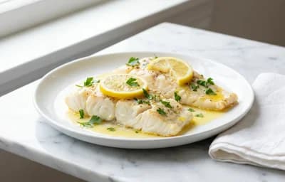Baked Cod with Butter and Lemon