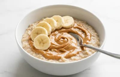 Loaded Oatmeal with Peanut Butter and Banana