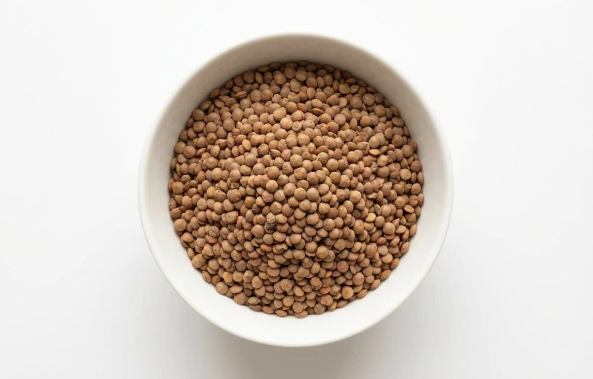whole brown lentils