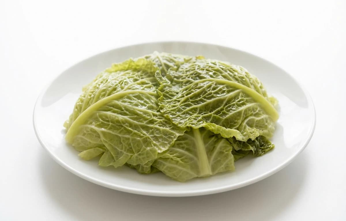 boiled unsalted savoy cabbage