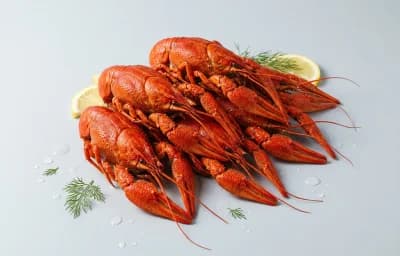 cooked farmed crayfish