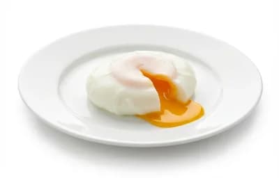 cooked poached egg