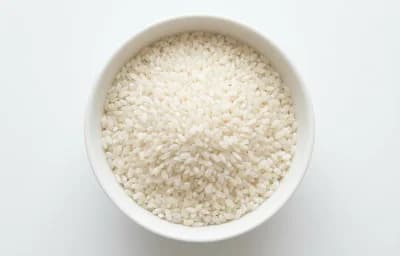 raw unenriched short-grain white rice