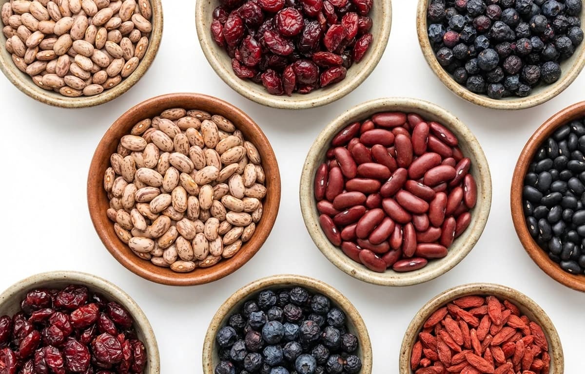 dried desert beans and berries