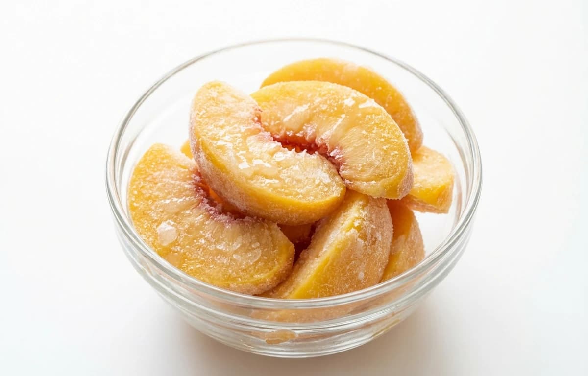 frozen sweetened sliced peach