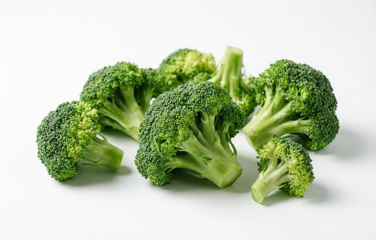 raw broccoli flower clusters