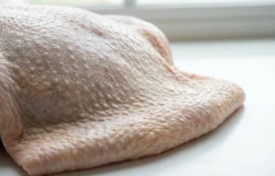 raw turkey skin