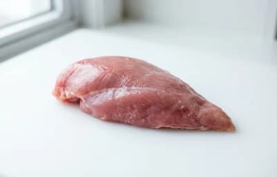 raw skinless ruffed grouse breast