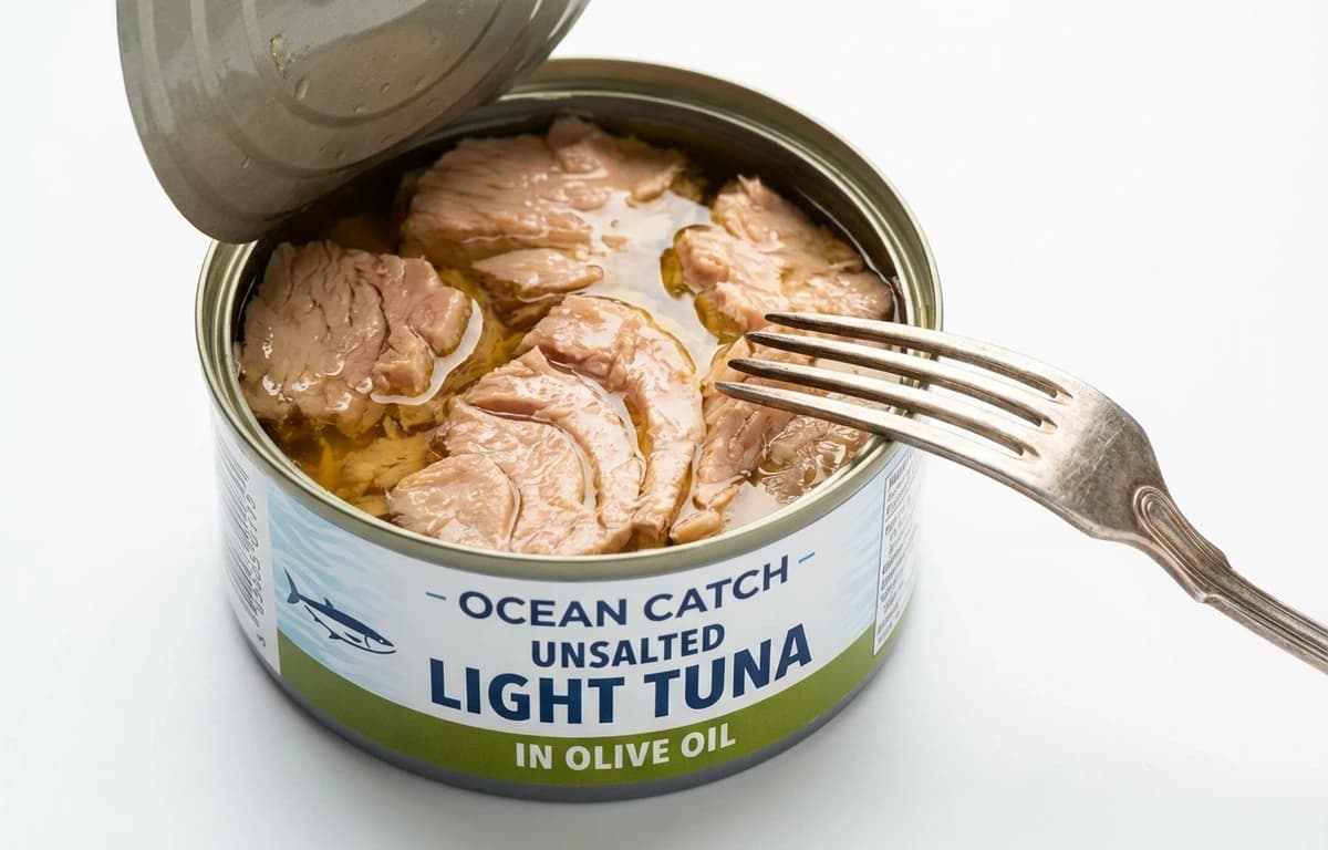 canned unsalted light tuna in oil