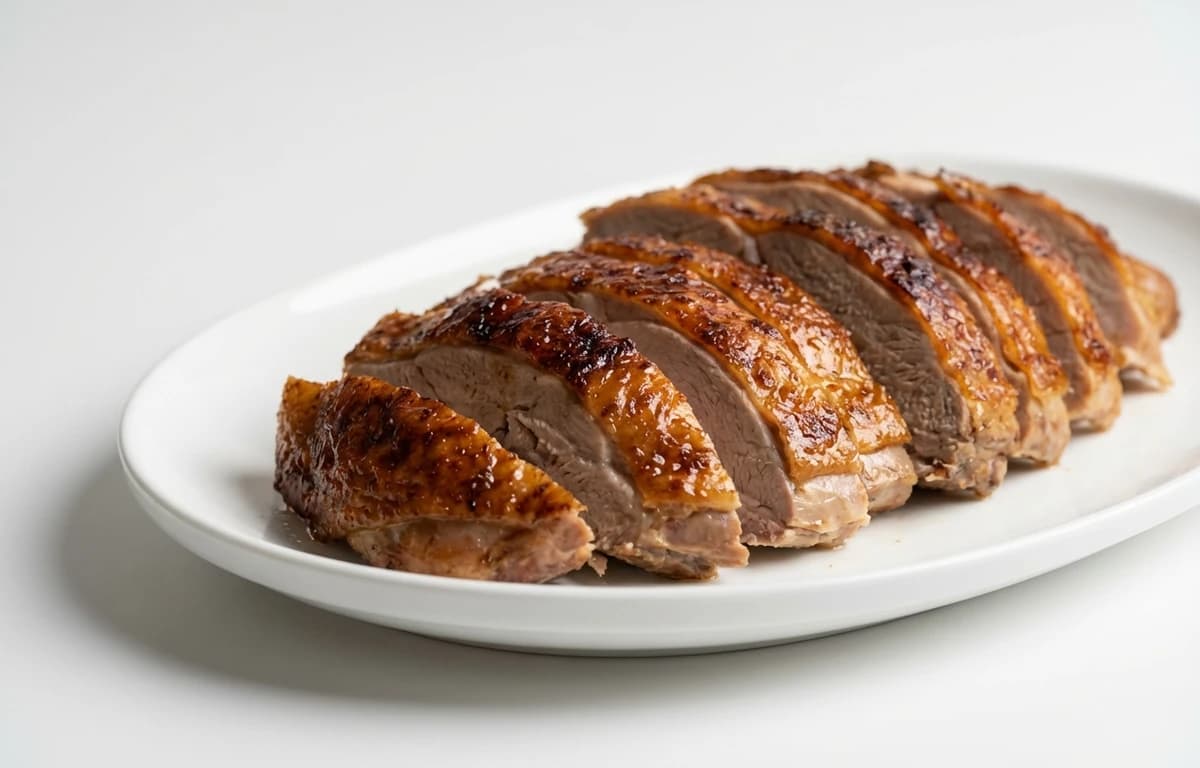 roasted dark turkey meat with skin