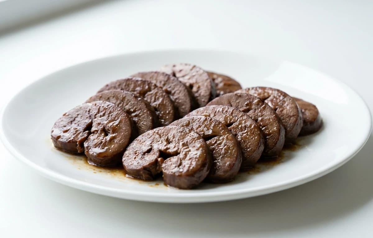 braised cooked pork kidneys