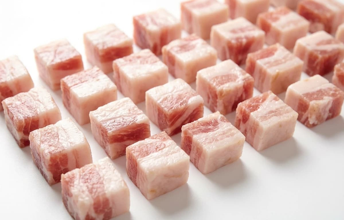 uncooked cured pork fat